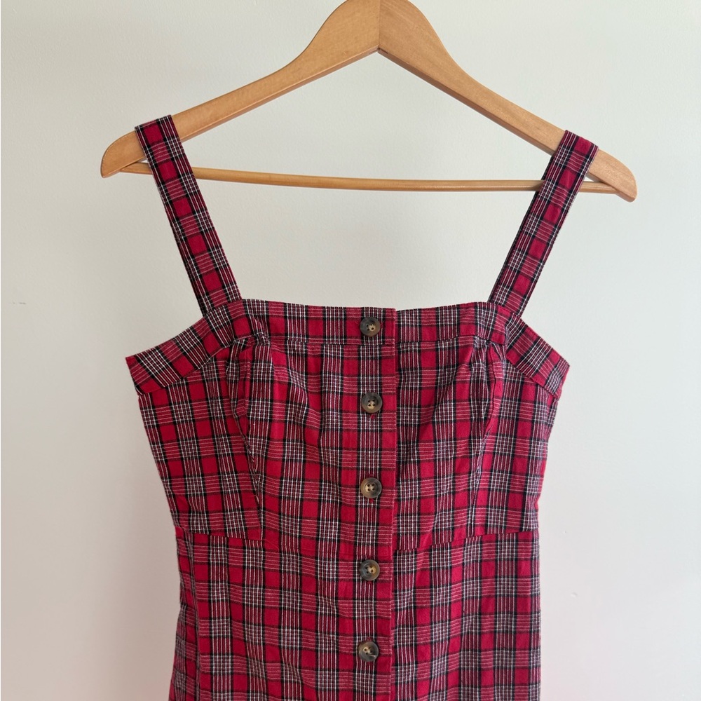 Hollister Plaid Mini Button Up Dress